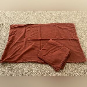 Rust colored pillow shams